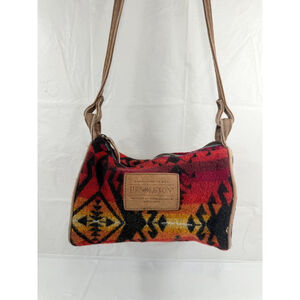 Pendleton Red Multi Wool Crossbody Bag